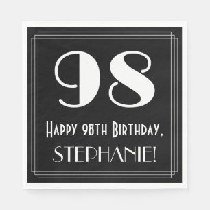 Guardanapo De Papel 98º aniversário ~ Arte Deco Inspirou "98", Nome