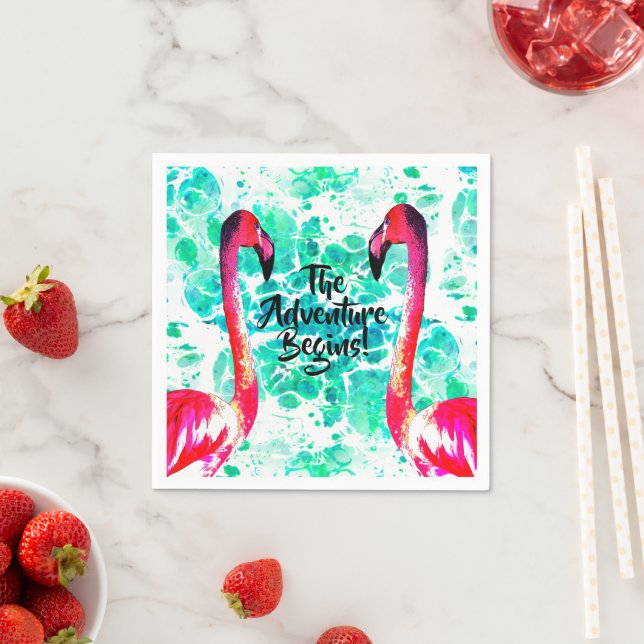 Guardanapo De Papel A Aventura Começa, Flamingos Rosa (Insitu)