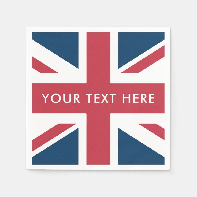 Guardanapo De Papel A bandeira britânica Union Jack (Frente)