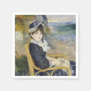 Guardanapo De Papel À Beira-Mar, Retrato de Pintura a Óleo, Renoir