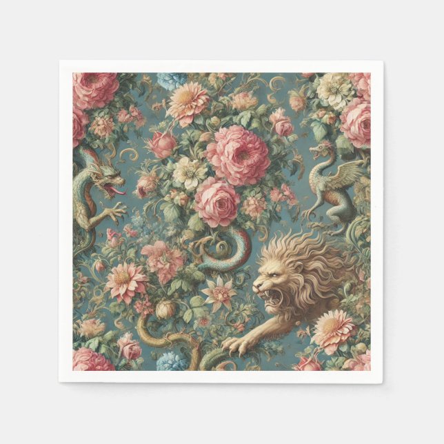 Guardanapo De Papel A Blooming Mythos – Mythical Victorian Design (Frente)