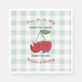 Guardanapo De Papel A Boy and Girl Twins Baby Shower 