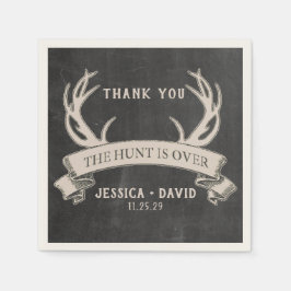 Guardanapo De Papel A Caça É Sobre O Casamento Russo De Chalkboard Nap