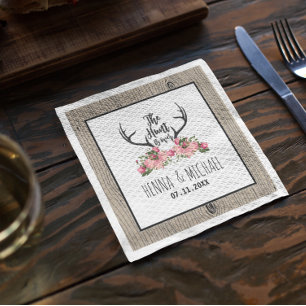 Guardanapo De Papel A caça está sobre o casamento floral de Barnwood