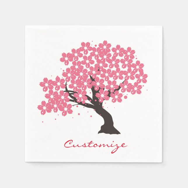 Guardanapo De Papel A Cherry-Blossoms Thunder_Cove Japonesa Sakura (Frente)