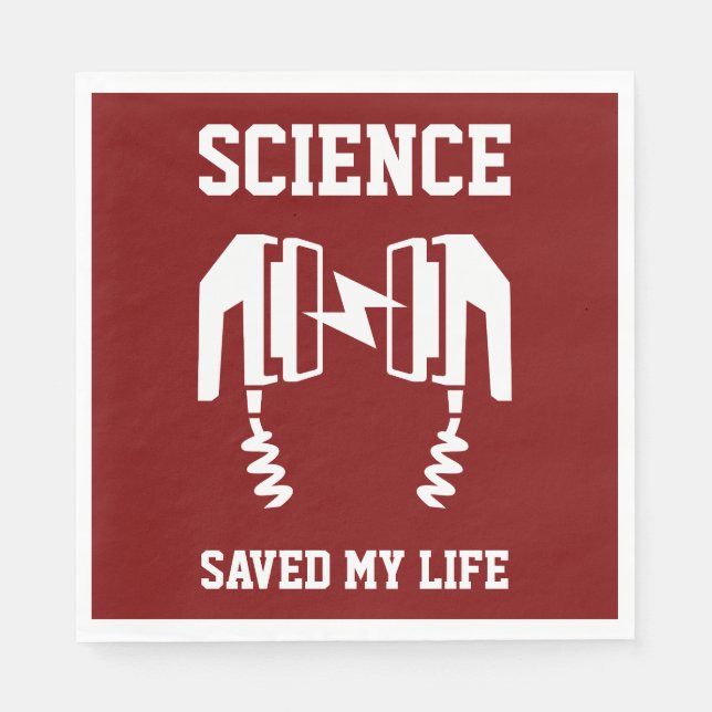 Guardanapo De Papel A ciência salvou minha vida (Frente)
