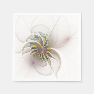 Guardanapo De Papel A colorful fractal ornament. Abstract Flower art