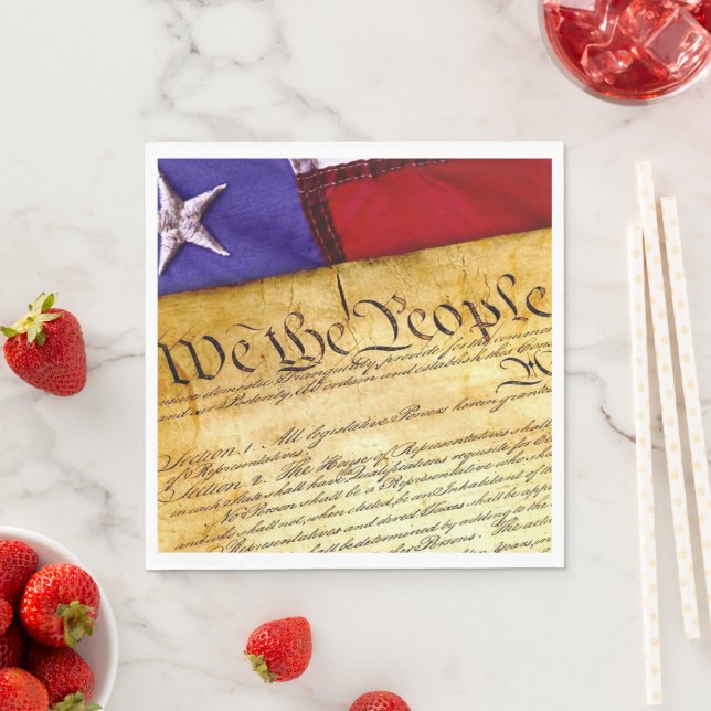 Guardanapo De Papel A Constituição Americana (Insitu)