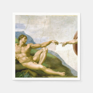 Guardanapo De Papel A Criação de Adão por Michelangelo