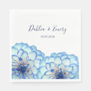 Guardanapo De Papel A dália floresce o casamento floral elegante