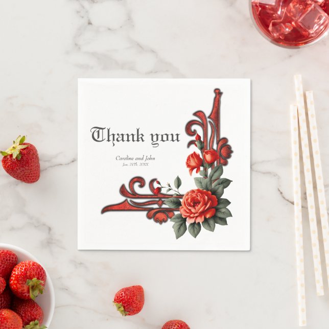 Guardanapo De Papel A elegância gótica do coração (Insitu)