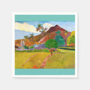 Guardanapo De Papel A famosa pintura Tahitian Landscape de Paul Gaugui