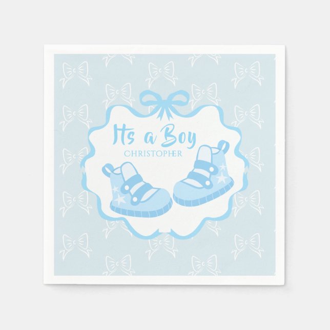 Guardanapo De Papel A fita arco é um menino (Frente)