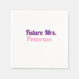 Guardanapo De Papel A futura Sra. adiciona namebride parte da solteira