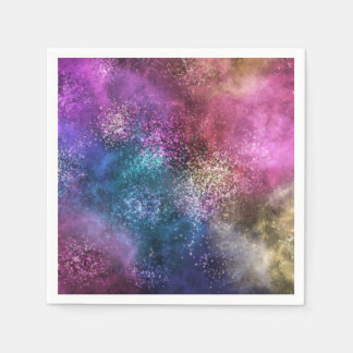Guardanapo De Papel A Galáxia Colorida