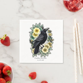 Guardanapo De Papel A graça e a elegância do corvo.