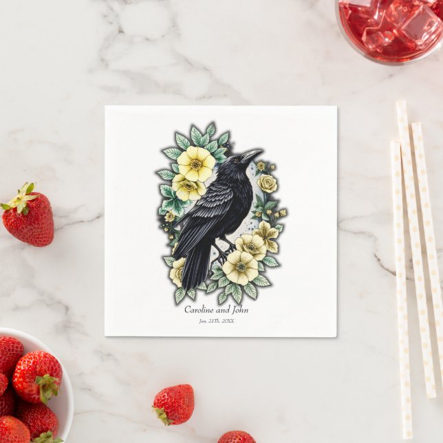 Guardanapo De Papel A graça e a elegância do corvo. (Insitu)