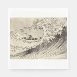Guardanapo De Papel A Grande Onda (por Katsushika Hokusai)