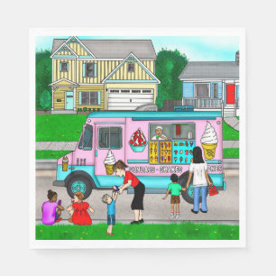 Guardanapo De Papel A Hot Summer Day   A Whimsical Illustration