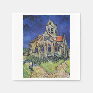 Guardanapo De Papel A Igreja em Auvers 1890 por Vincent van Gogh
