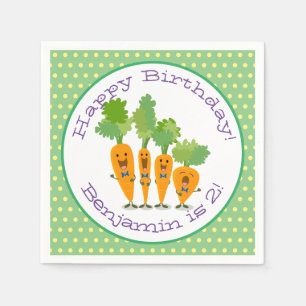 Guardanapo De Papel A ilustração de desenho animado do quarteto de c
