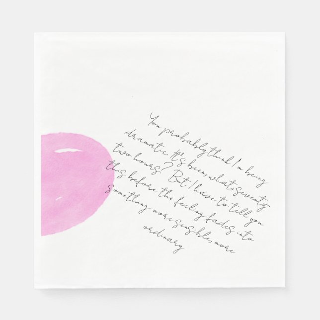 Guardanapo De Papel A Letter Few Days After a First Date (Frente)