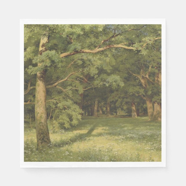 Guardanapo De Papel A Limpeza Florestal (Cena de Paisagem Florestal) (Frente)