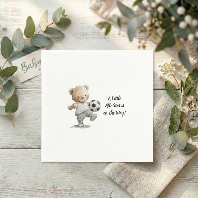 Guardanapo De Papel A Little All-Star Baby Shower  (A little ALL star napkin
)