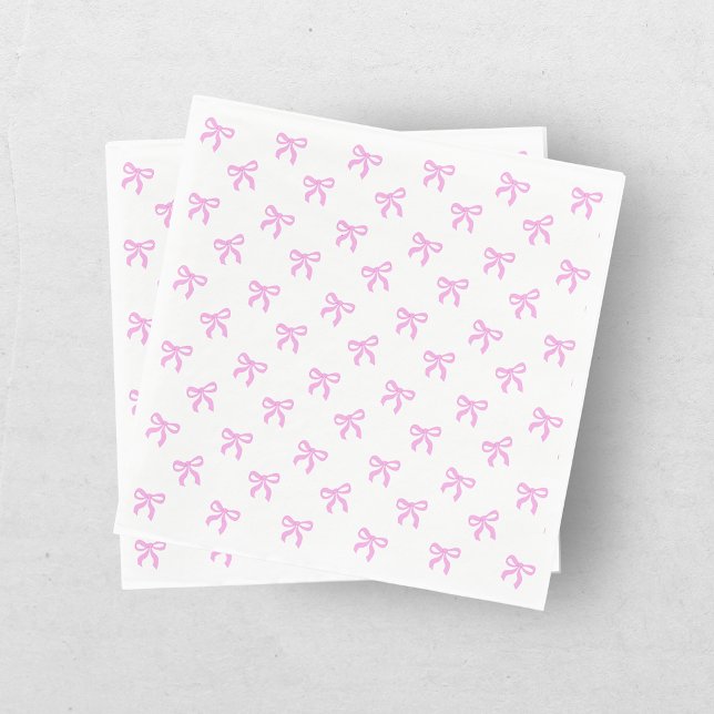 Guardanapo De Papel A Little Blue Jean Baby Pink Coquette Bow (Criador carregado)
