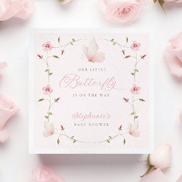 Guardanapo De Papel A Little Butterfly Baby Shower