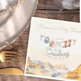 Guardanapo De Papel A Little Cowboy Western Canyon Baby Shower