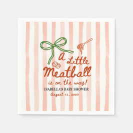 Guardanapo De Papel A little meatball is on the way Green Bow