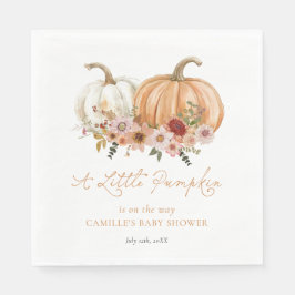 Guardanapo De Papel A Little Pumpkin Boho Floral Baby Shower