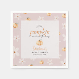 Guardanapo De Papel A Little Pumpkin Is On The Way Fall Baby Shower