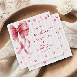 Guardanapo De Papel A Little Sweetheart Valentine Bow Baby Shower