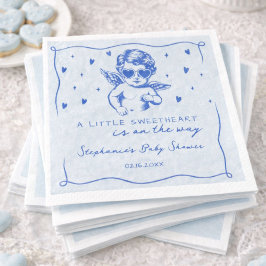 Guardanapo De Papel A Little Sweetheart Valentines Boy Baby Shower