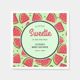 Guardanapo De Papel A Little Sweetie Summer Watermelon Baby Shower 