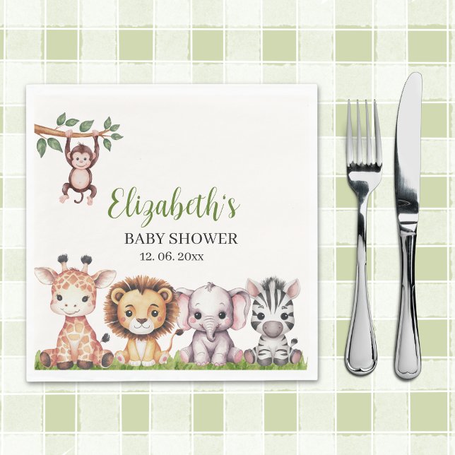 Guardanapo De Papel A Little Wild One is On the Way - Baby shower boy (Criador carregado)