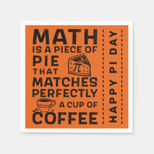 Guardanapo De Papel A matemática é um pedaço de torta de laranja preto