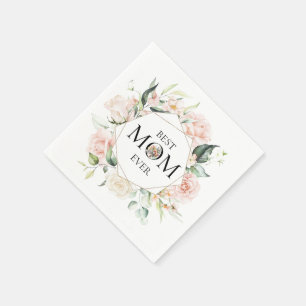 Guardanapo De Papel A Melhor Mãe Sempre Colorida, Rua Floral Napkins