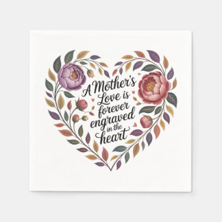 Guardanapo De Papel A Mother's Love Is Forever Engraved In The Heart