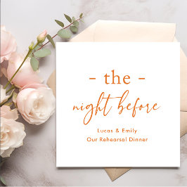 Guardanapo De Papel A Noite Antes do Ensaio Jantar Personalizado