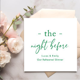 Guardanapo De Papel A Noite Antes do Ensaio Jantar Personalizado