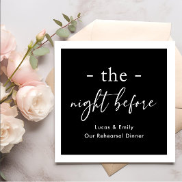 Guardanapo De Papel A Noite Antes do Ensaio Jantar Personalizado