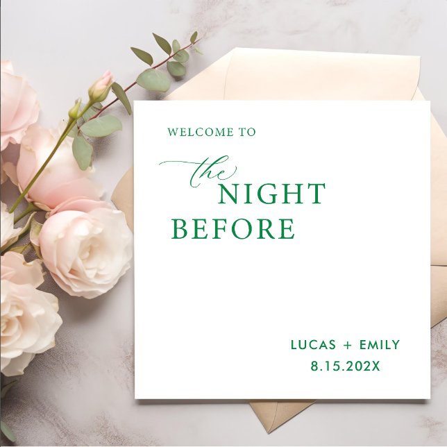 Guardanapo De Papel A Noite Antes do Ensaio Jantar Personalizado (Criador carregado)