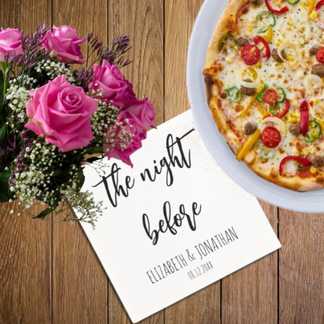 Guardanapo De Papel A Noite Antes Do Janto De Ensaio De Casamento (Criador carregado)