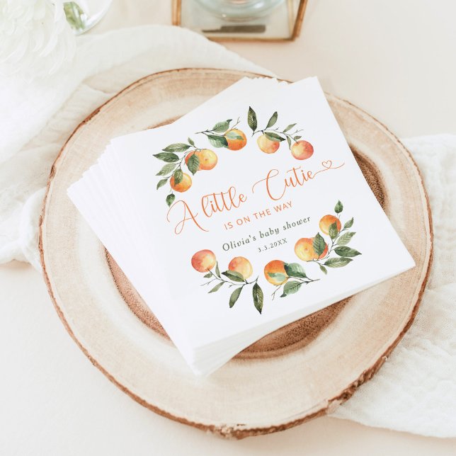 Guardanapo De Papel A pequena gracinha está a caminho do chá de fralda (Criador carregado)