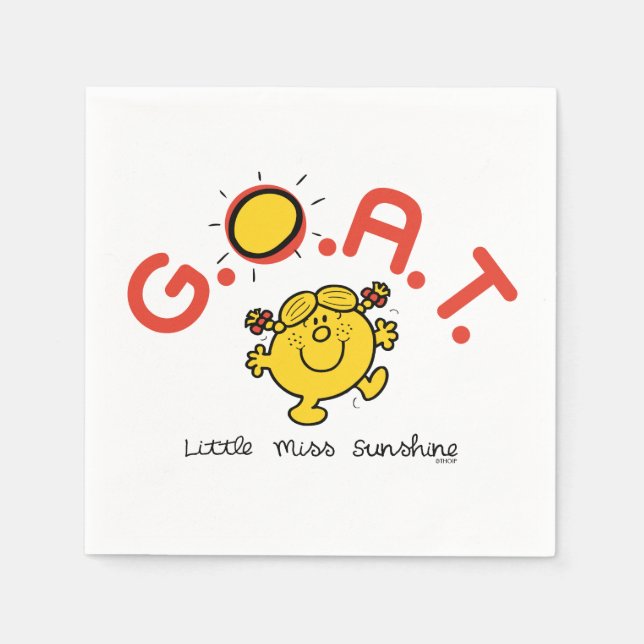 Guardanapo De Papel A pequena Srta. Sunshine é a G.O.A.T. (Frente)