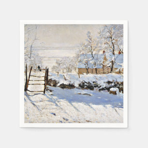 Guardanapo De Papel A pintura de Claude Monet, A Magpie,