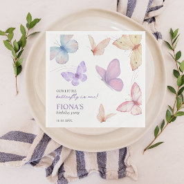 Guardanapo De Papel A primeiro aniversario da moça da nossa borboleta 